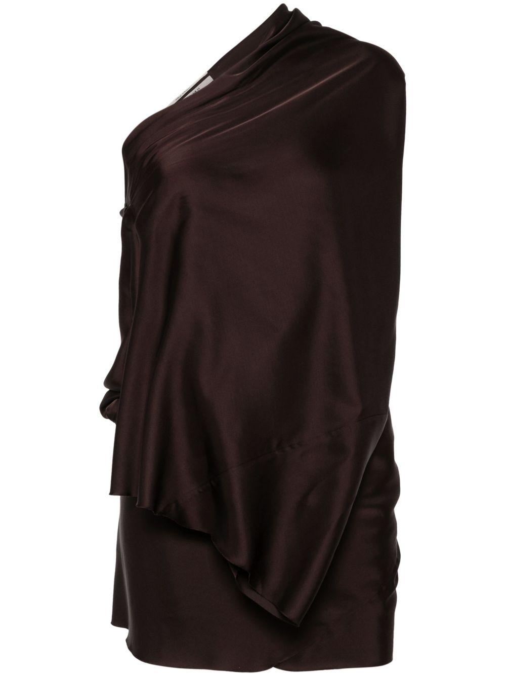 One-sleeve top RP01E7234SCH 14 MAHOGANY RICK OWENS 