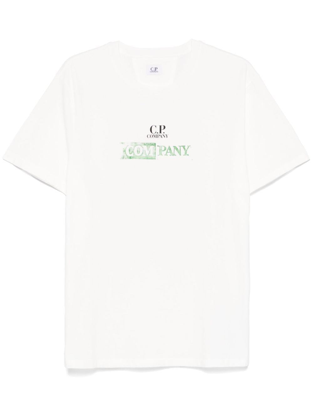 24/1 Jersey Logo T-Shirt 18CMTS307A005431G 103 GAUZE WHITE CP COMPANY 