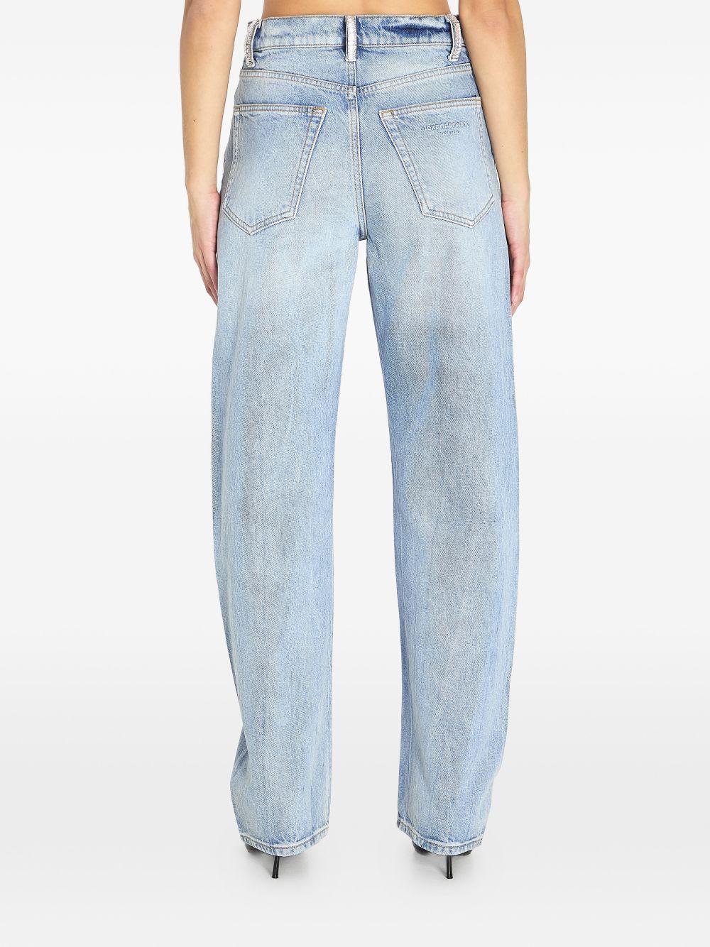 Mid Rise Relaxed Jeans Con Cintura Di Cristallo 4DC1264943 470C VINTAGE BLEACH ALEXANDER WANG 
