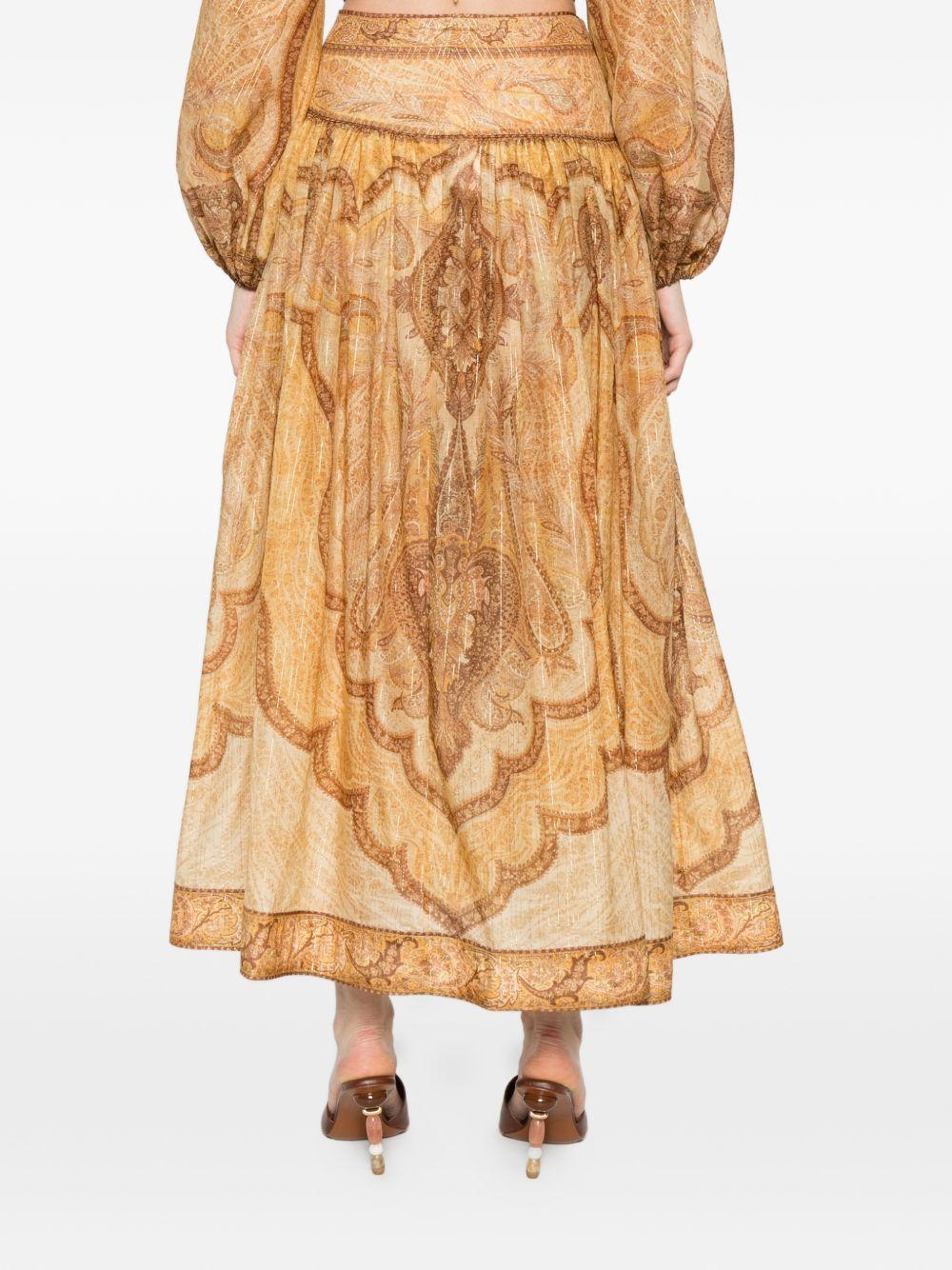 Maxi Gonna Wanderlust 6437SRS262 TAPESTRY MUSTARD ZIMMERMANN 
