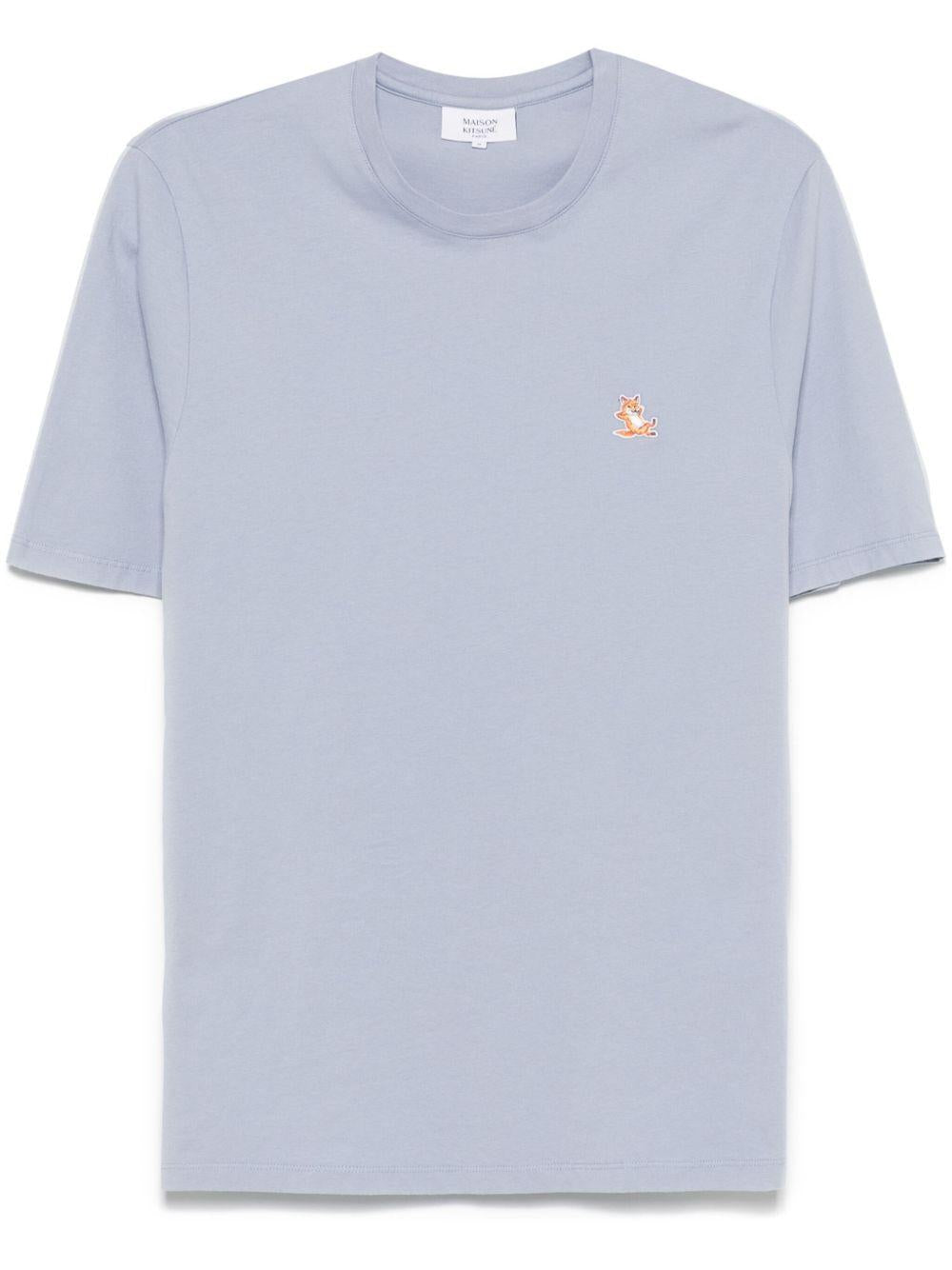 Chillax Fox Patch Regular T-Shirt LM00110KJ0008 0122 BEAT BLUE MAISON KITSUNE 