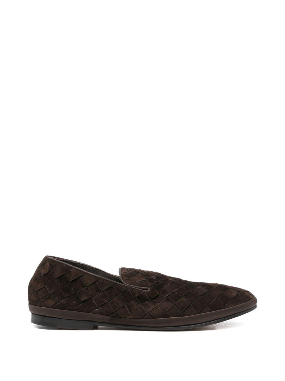 HENDERSON BARACCO - Mocassino slip on in nappa intrecciata GUINEAS5 CASHMERE EBONY HENDERSON 