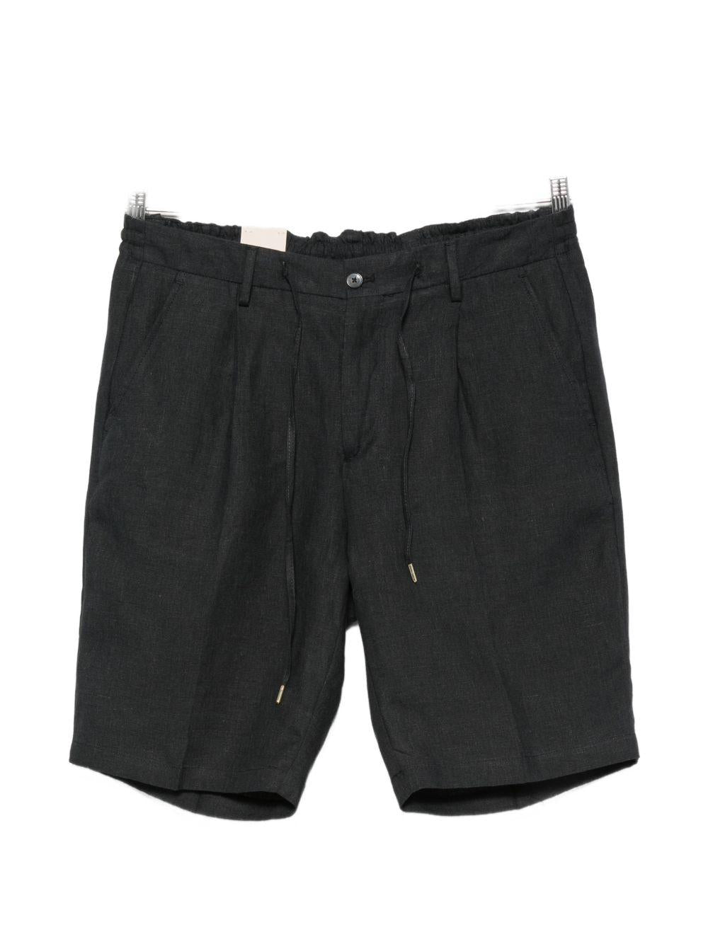 Chino corti con pieghe OLBIAS300117 00010 NERO BRIGLIA 1949 