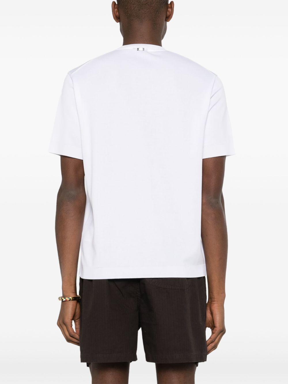 T-shirt in jersey knit effect JG000206U52059 1000 Bianco HERNO 