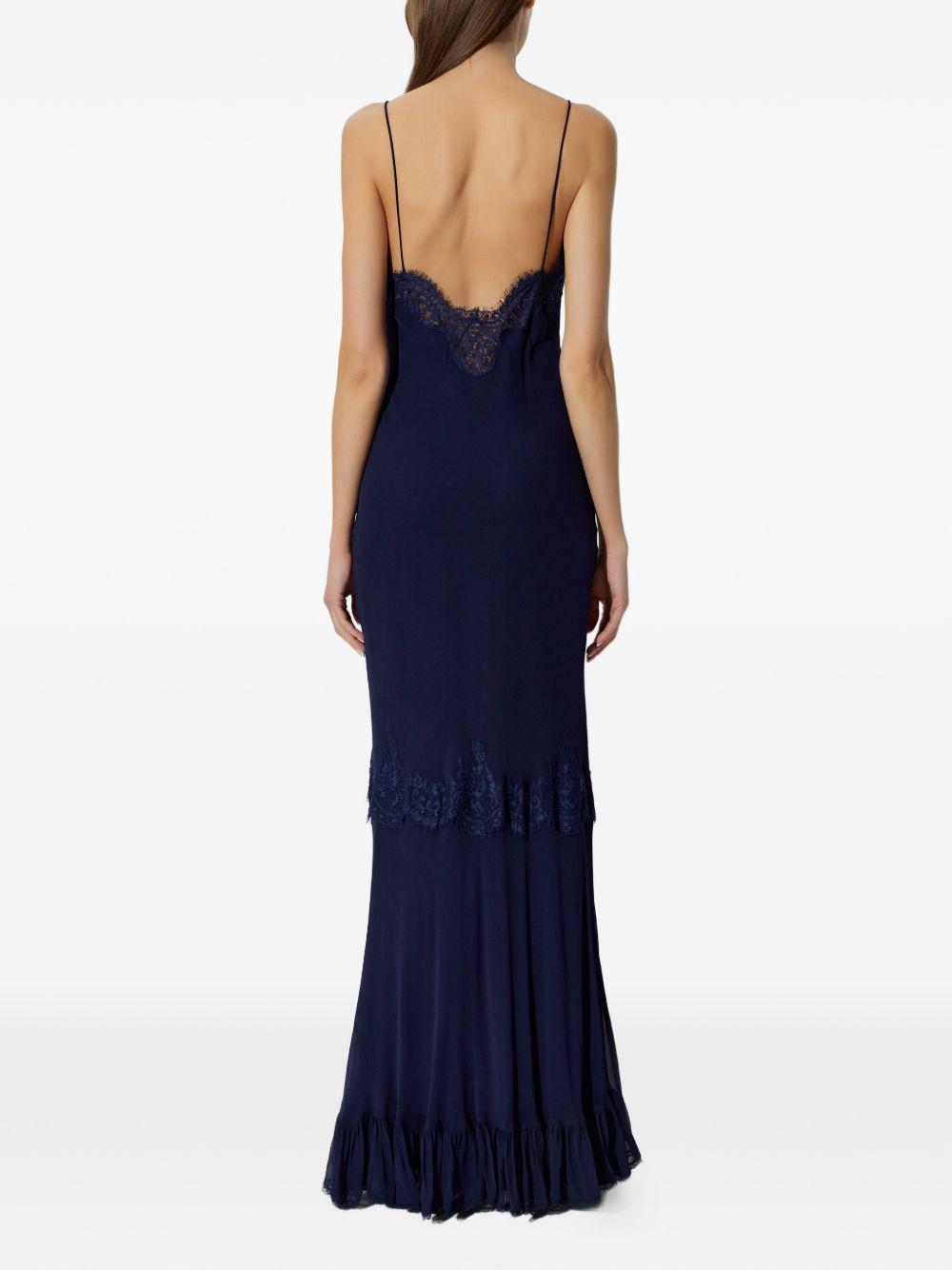 Maxi Abito In Georgette RS26176XN NAVY SELF-PORTRAIT 
