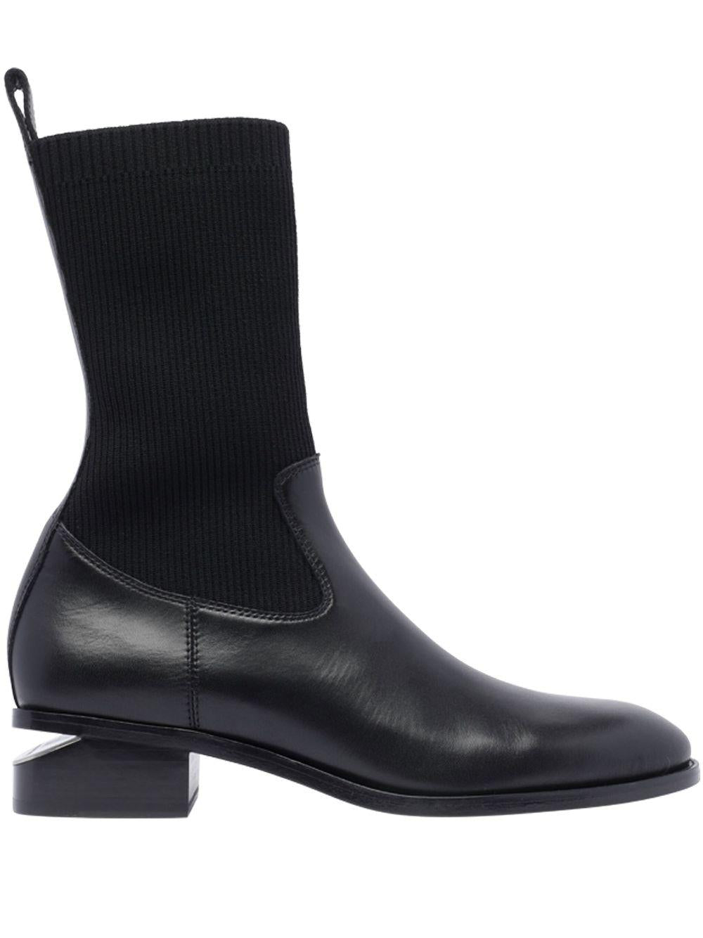 Kane Leather Boots 30125B044 001 BLACK ALEXANDER WANG 