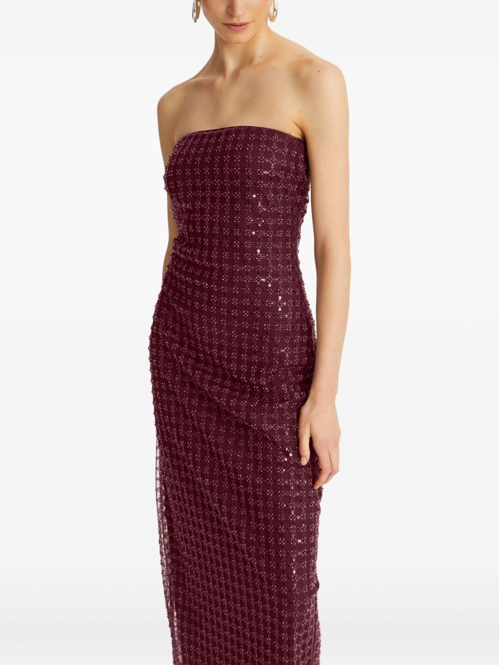 Beaded Maxi Tube Dress 1150492734 2734 ZINFANDEL ROTATE 