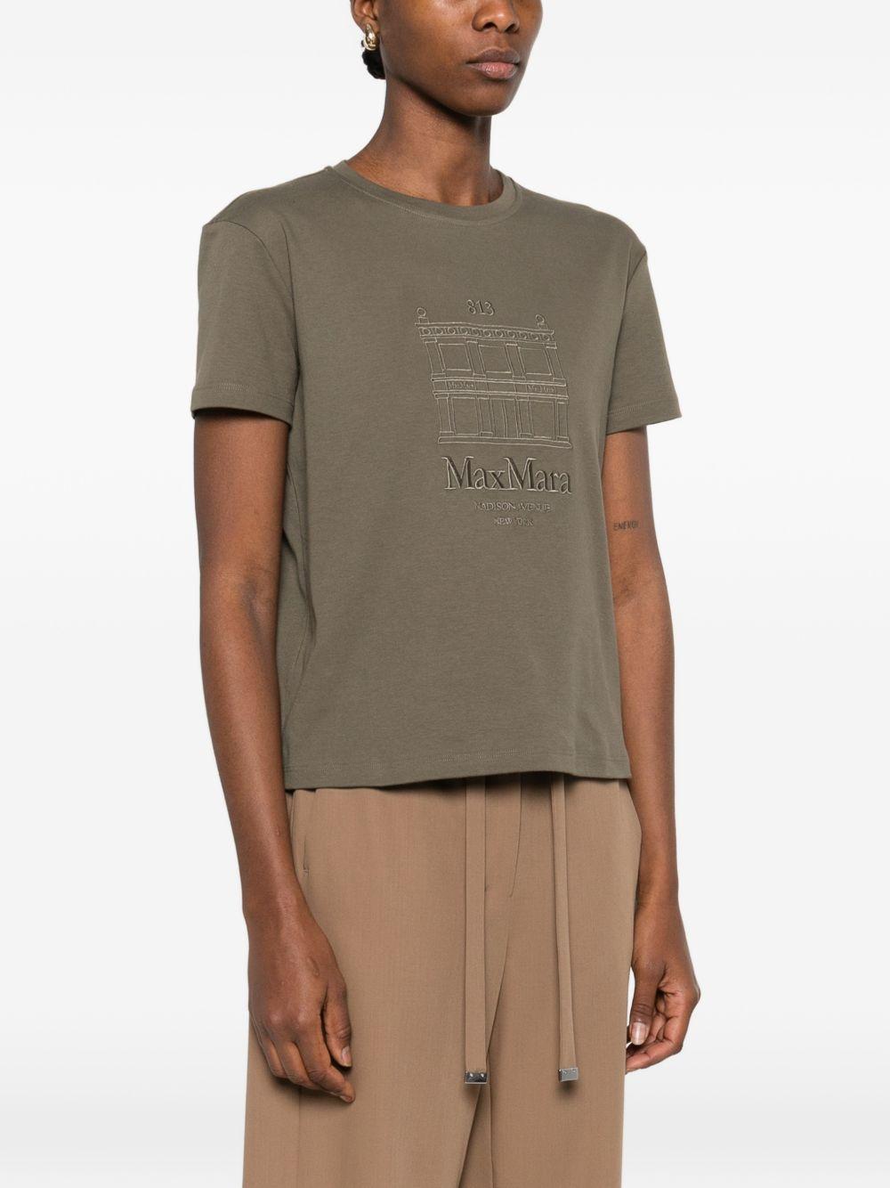 T-Shirt In Cotone SMMBELLA 009 KHAKI S MAX MARA 