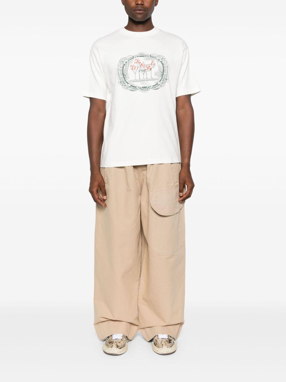 Le T-Shirt Plateau HTS255CO002 OFF WHITE DROLE DE MONSIEUR 