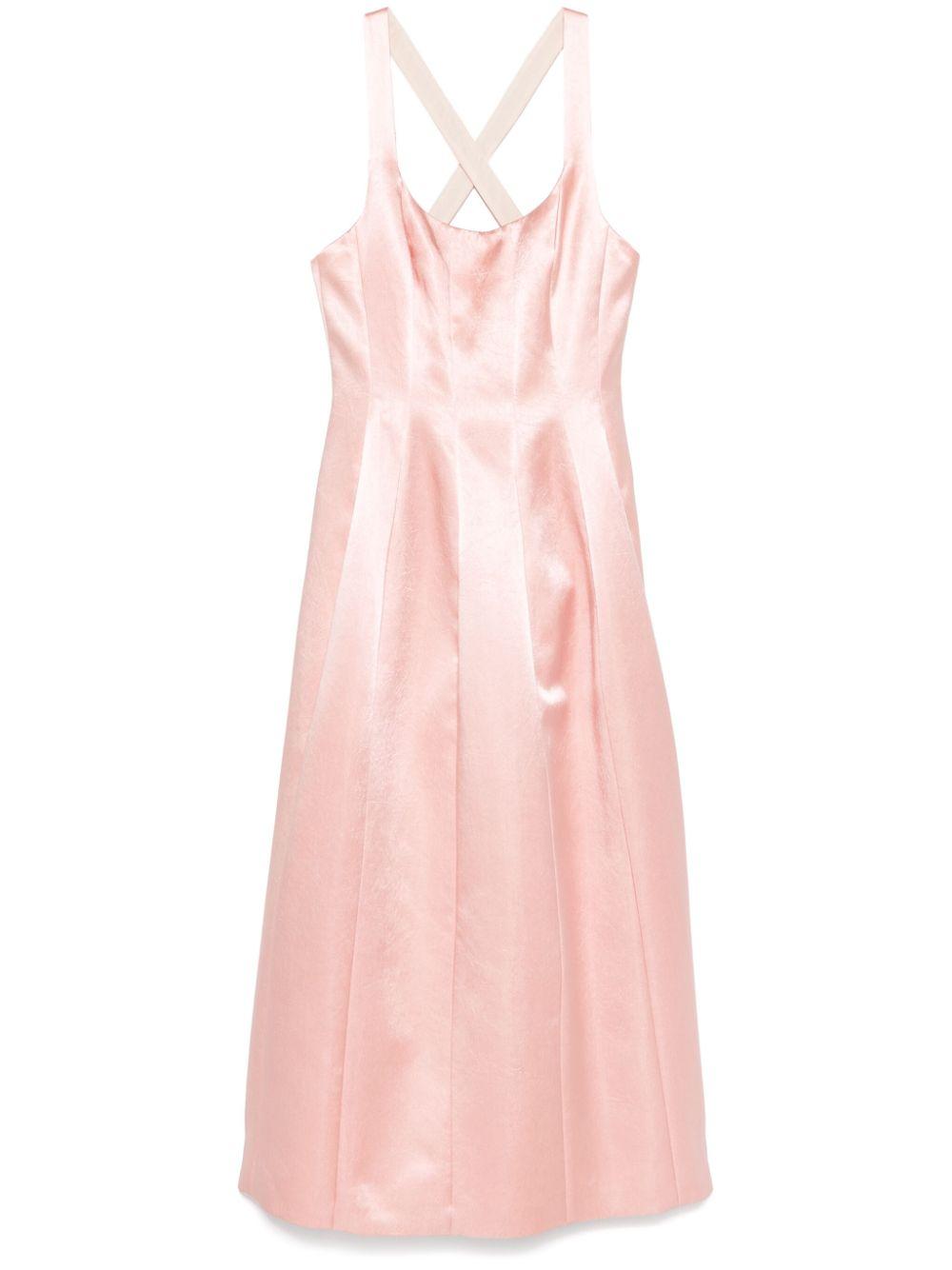 Maxi abito in satin A04440723 0132 PINK PHILOSOPHY DI LORENZO SERAFINI 