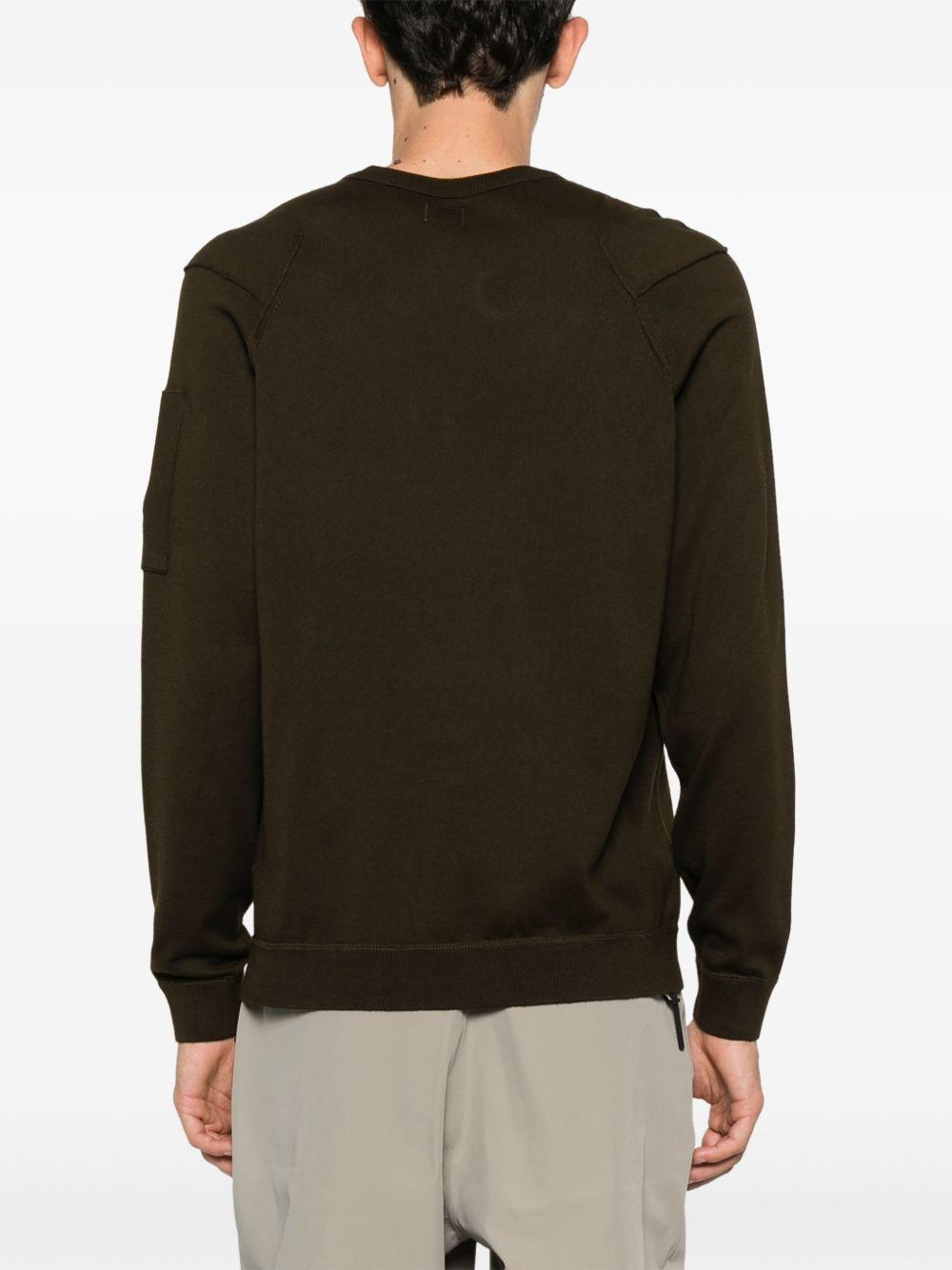 Sea Island Crewneck Lens Knit 18CMKN026A004037A 683 IVY GREEN CP COMPANY 