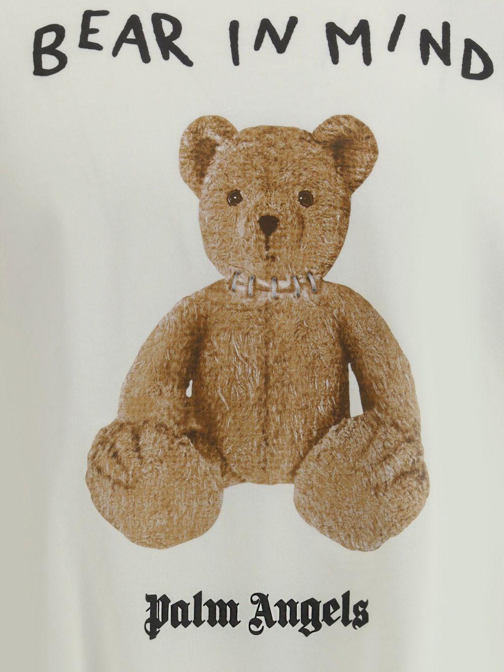Bear Over T-Shirt PMAA10BS26JER004 0360 OFF WHITE BROWN PALM ANGELS 