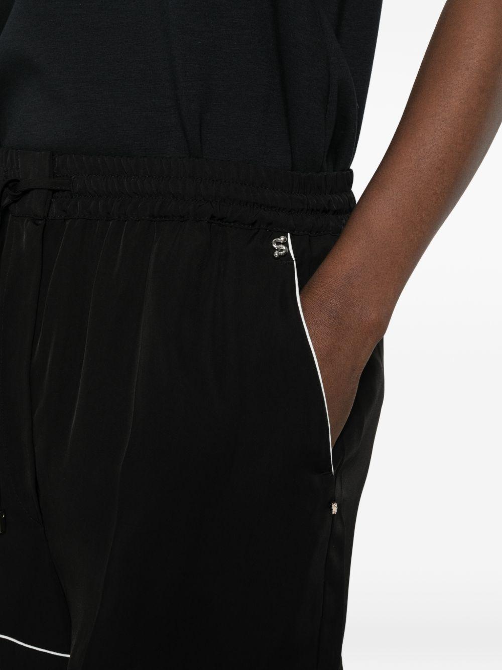 Shorts In Raso Di Viscosa SPXCRESPO 003 NERO SPORTMAX 