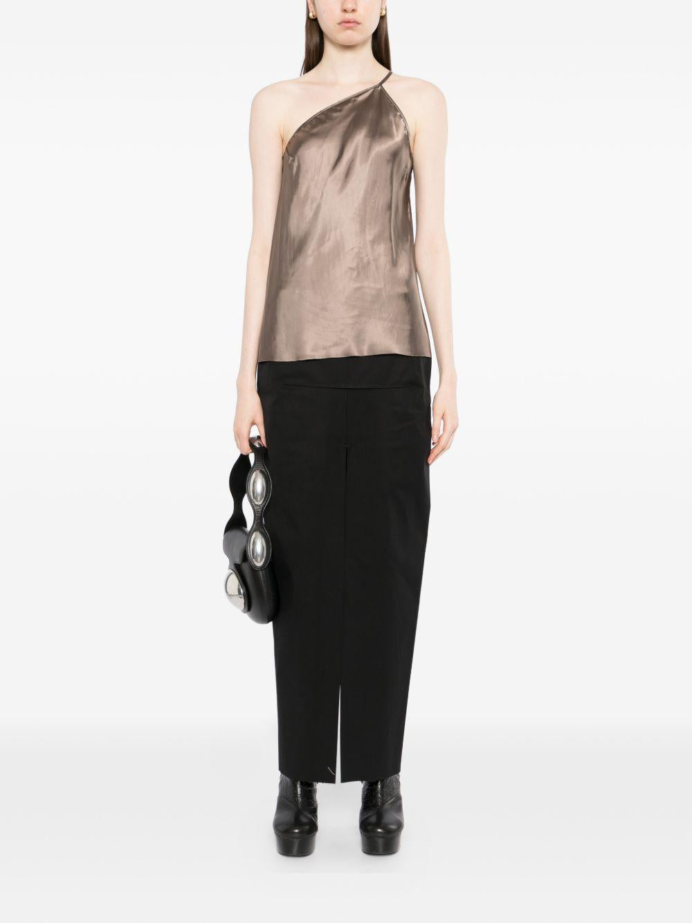 One Shoulder Slip T RP01F6117N 34 DUST RICK OWENS 