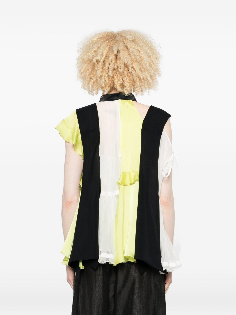 Paneled Blouse 2608517 224 NAVY YELLOW SACAI 