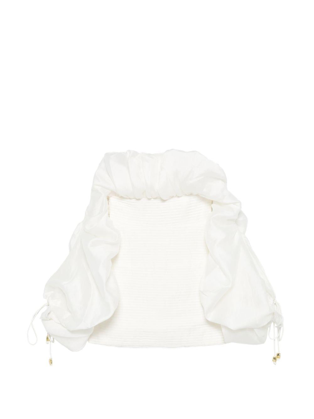 Mini abito Maxima con maniche a sbuffo 26SU5412 IVORY AJE 