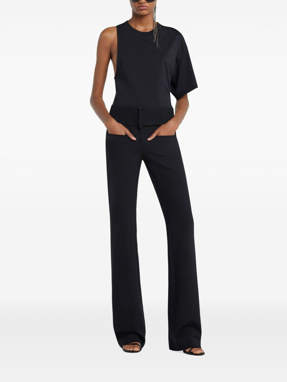 Scuba One-sleeve T-Shirt 225JTS201JS0107 9999 BLACK COURREGES 