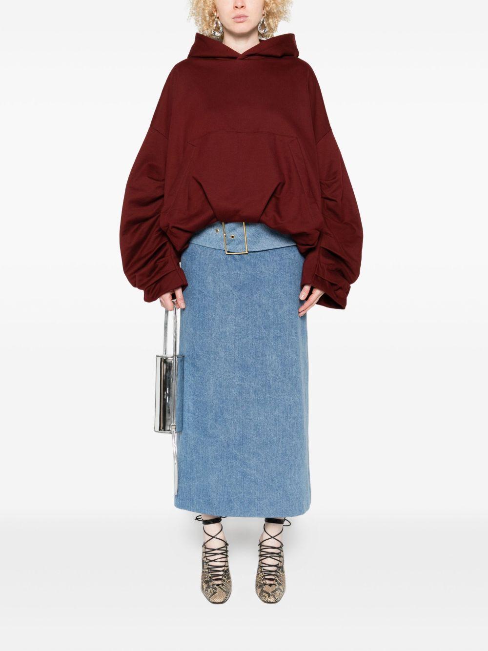 Draped Hoodie HANNETTBIS2611 374 RUBY DRIES VAN NOTEN 