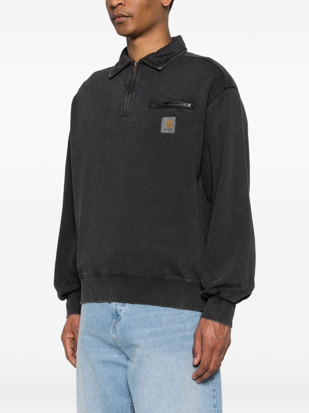 Half Zip Detroit Sweatshirt I036350 8906 BLACK STONE CARHARTT WIP 
