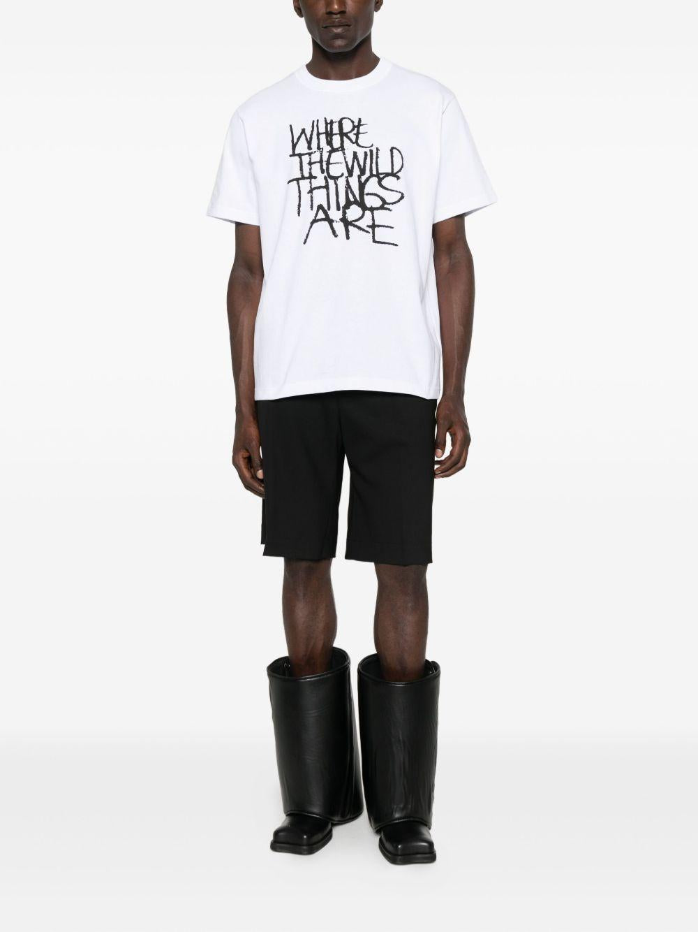 'Where The Wild Things Are' T-shirt 2501007S 101 WHITE SACAI 