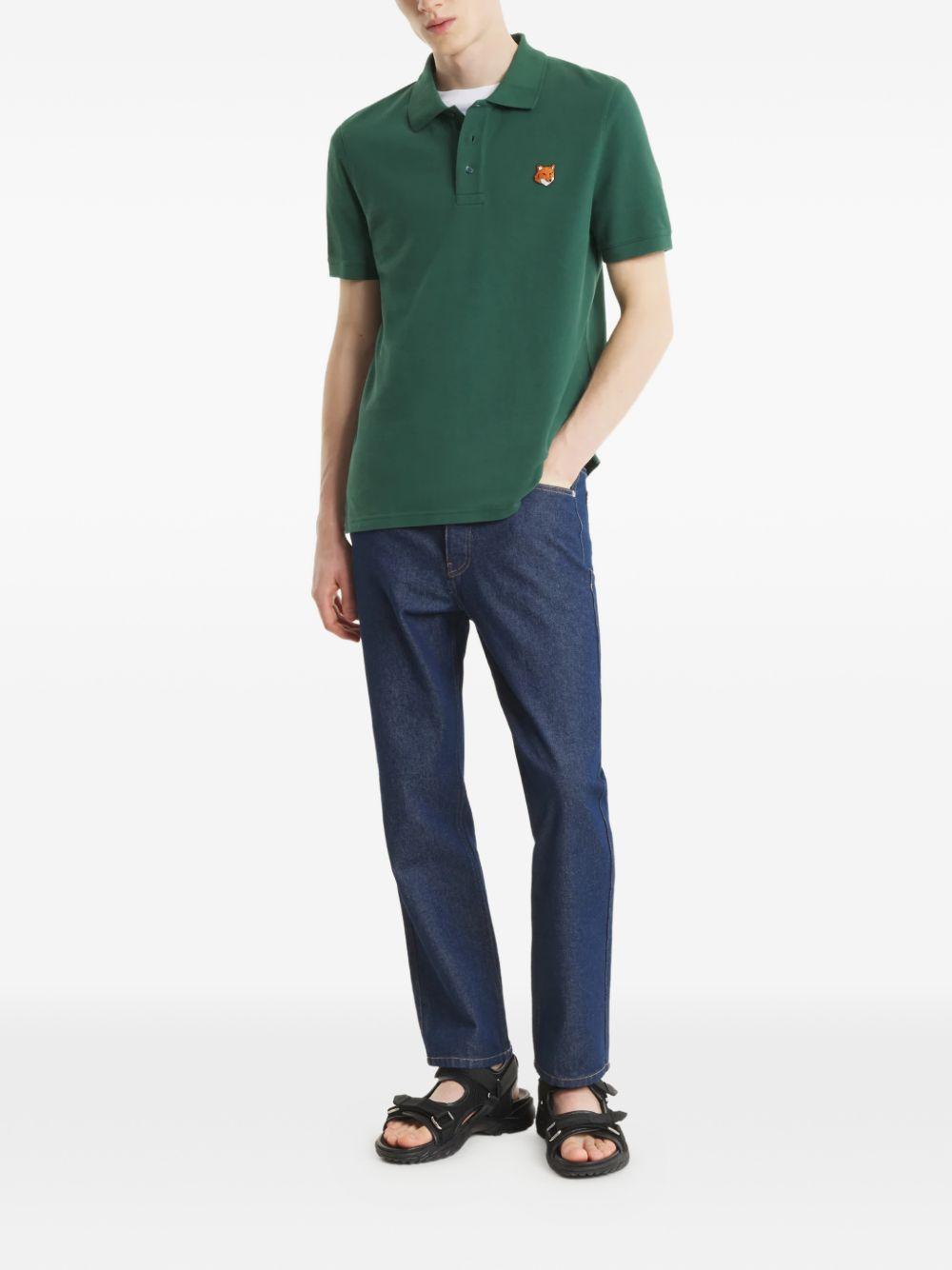 FOX HEAD REGULAR - Polo PM00209KP0002 P399 BOTTLE GREEN MAISON KITSUNE 