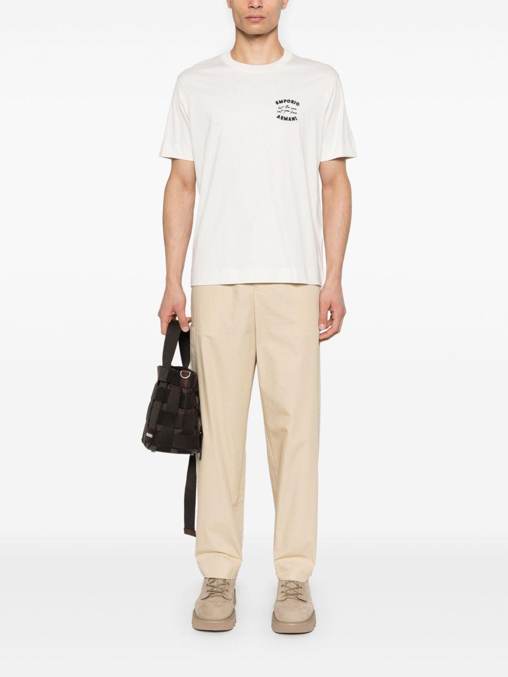 T-shirt con logo ricamato EM000827AF12926 U0003 EMPORIO ARMANI 