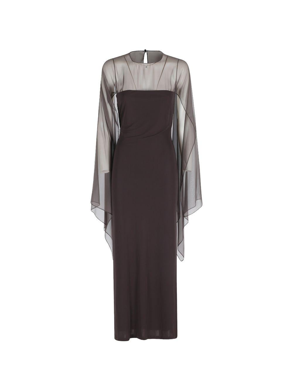 Overlay maxi dress A04220124 0102 MARRONE ALBERTA FERRETTI 