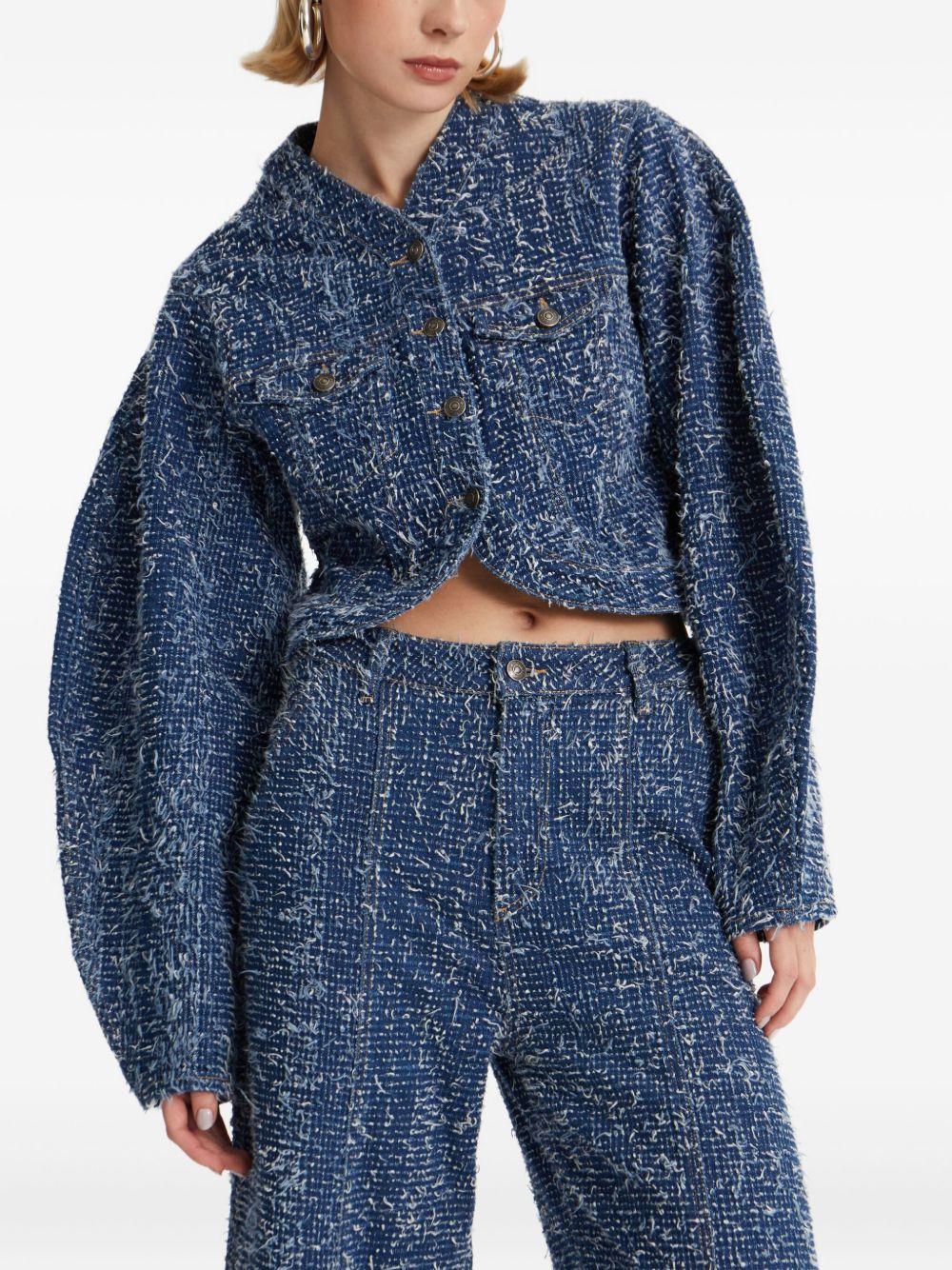 Round Sleeve Denim Jacket 1142011603 1603 MEDIUM BLUE ROTATE 