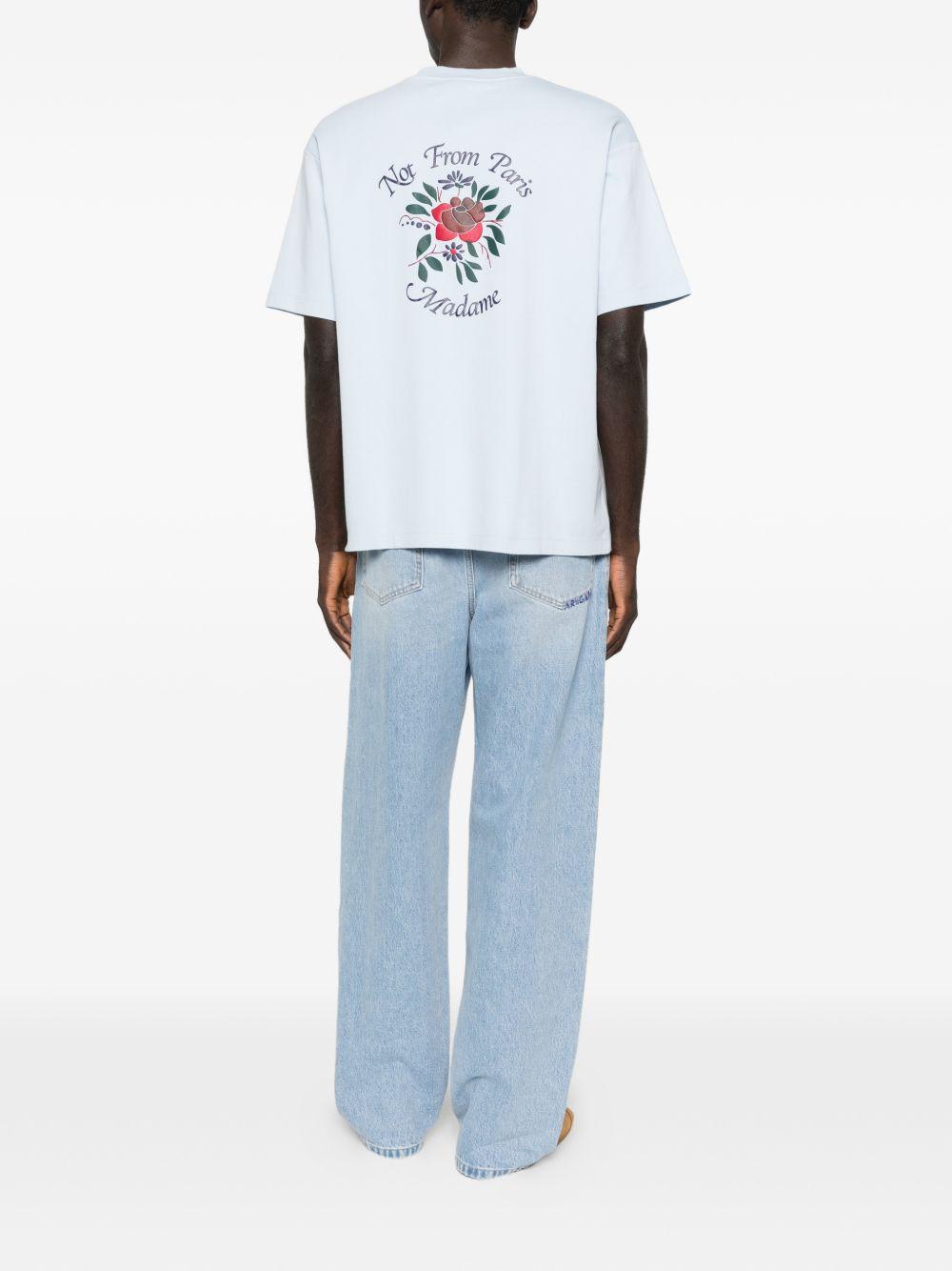 Le T-Shirt Slogan Rose JTS210CO002 LIGHT BLUE DROLE DE MONSIEUR 