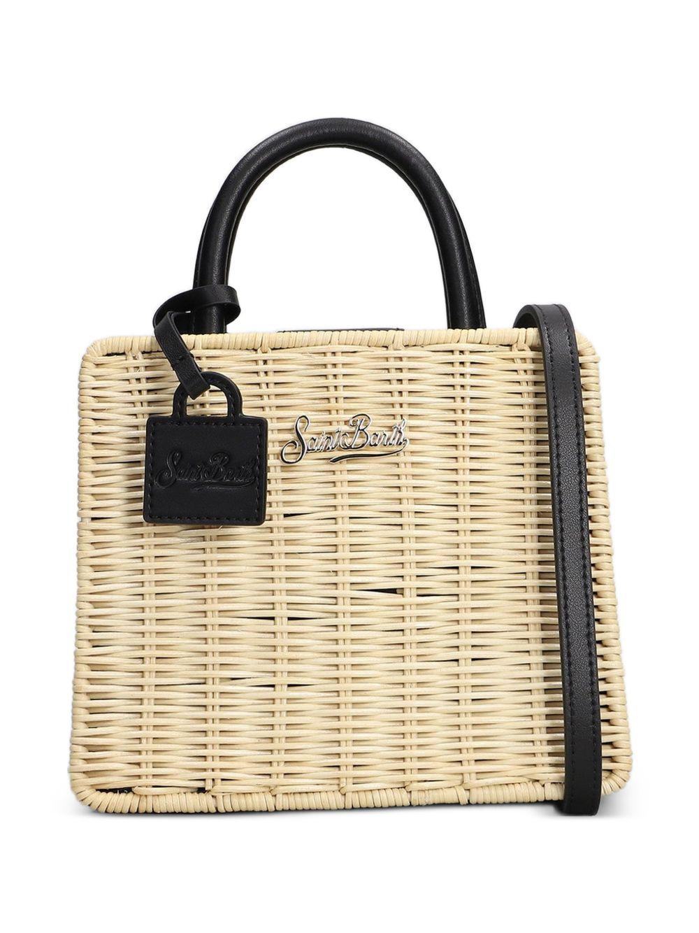 Borsa Mini in Paglia e Pelle SHBM000201736L 1100 STRAW MC2 SAINT BARTH 