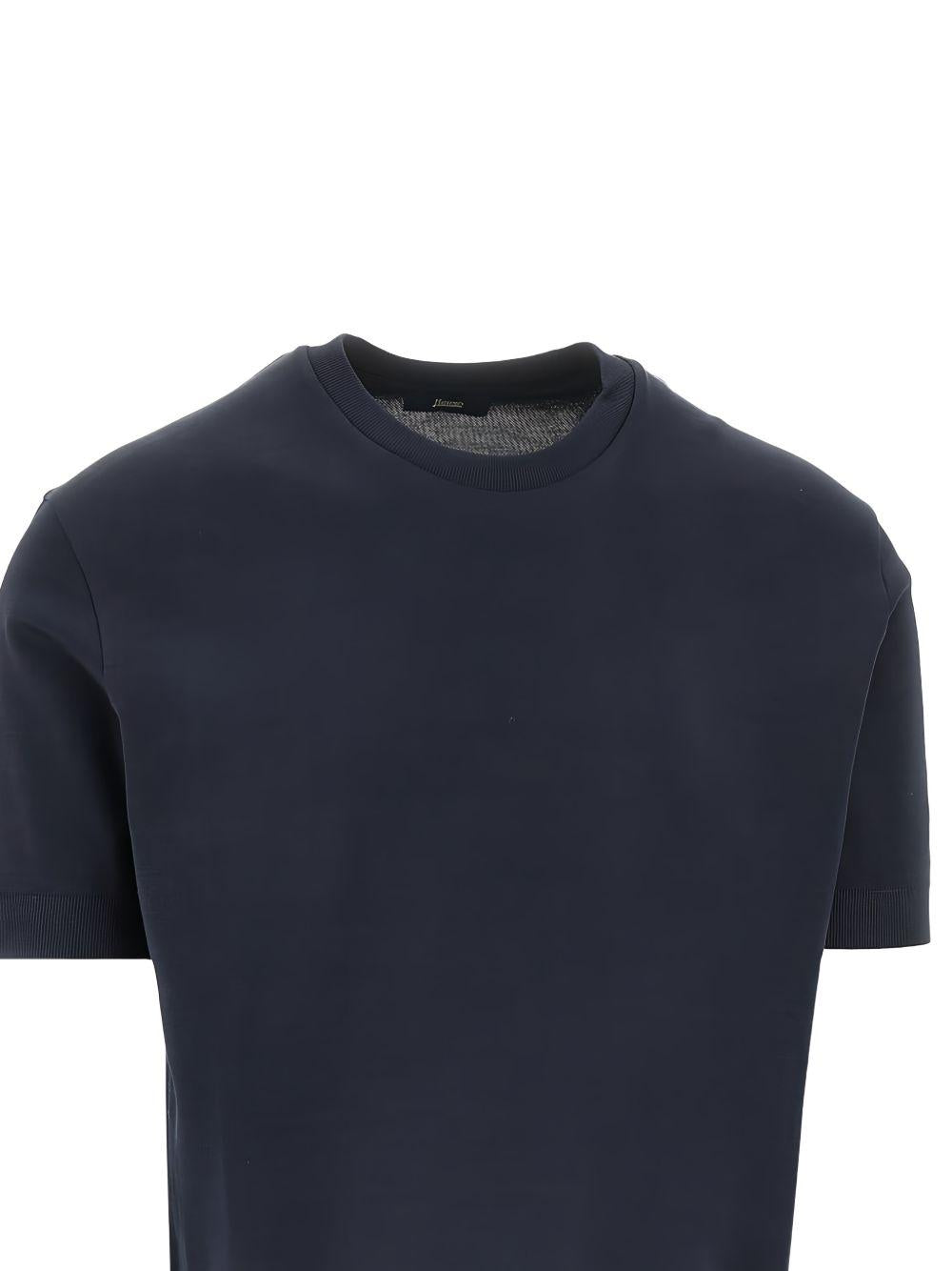 T-shirt in Jersey Knit Effect JG000206U52059 9201 BLUE NAVY HERNO 