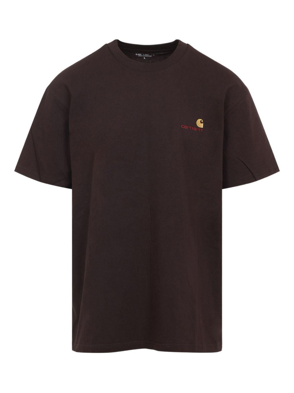 S/S American Script T-Shirt Organic Cotton Single Jersey I029956 33HXX PALISANDER CARHARTT WIP 