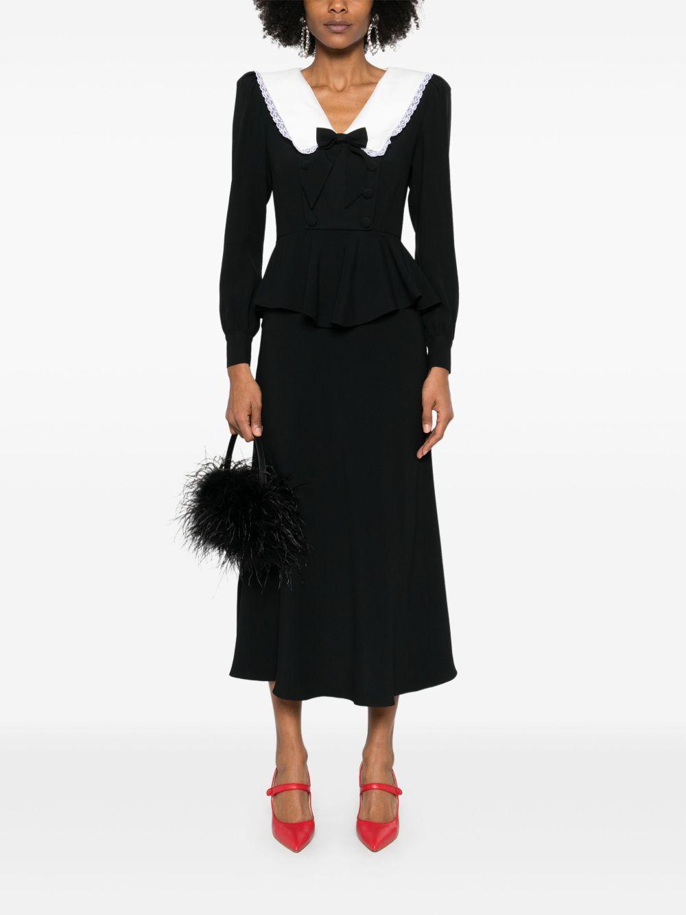 Envers Satin Dress FABX3992F4504 0900 BLACK ALESSANDRA RICH 