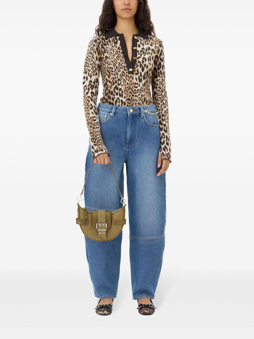 Olive Small Bucky Crossbody Bag A6363 838 MILITARY OLIVE GANNI 