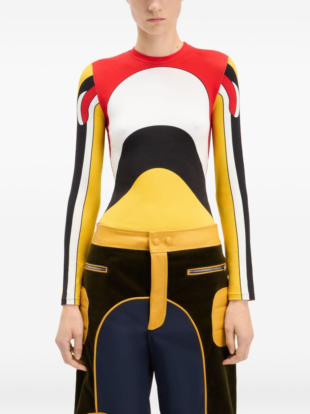 JEAN PAUL GAULTIER - Body Map long-sleeve top 2602UTO483J055P 90 MULTICOLOUR JEAN PAUL GAULTIER 