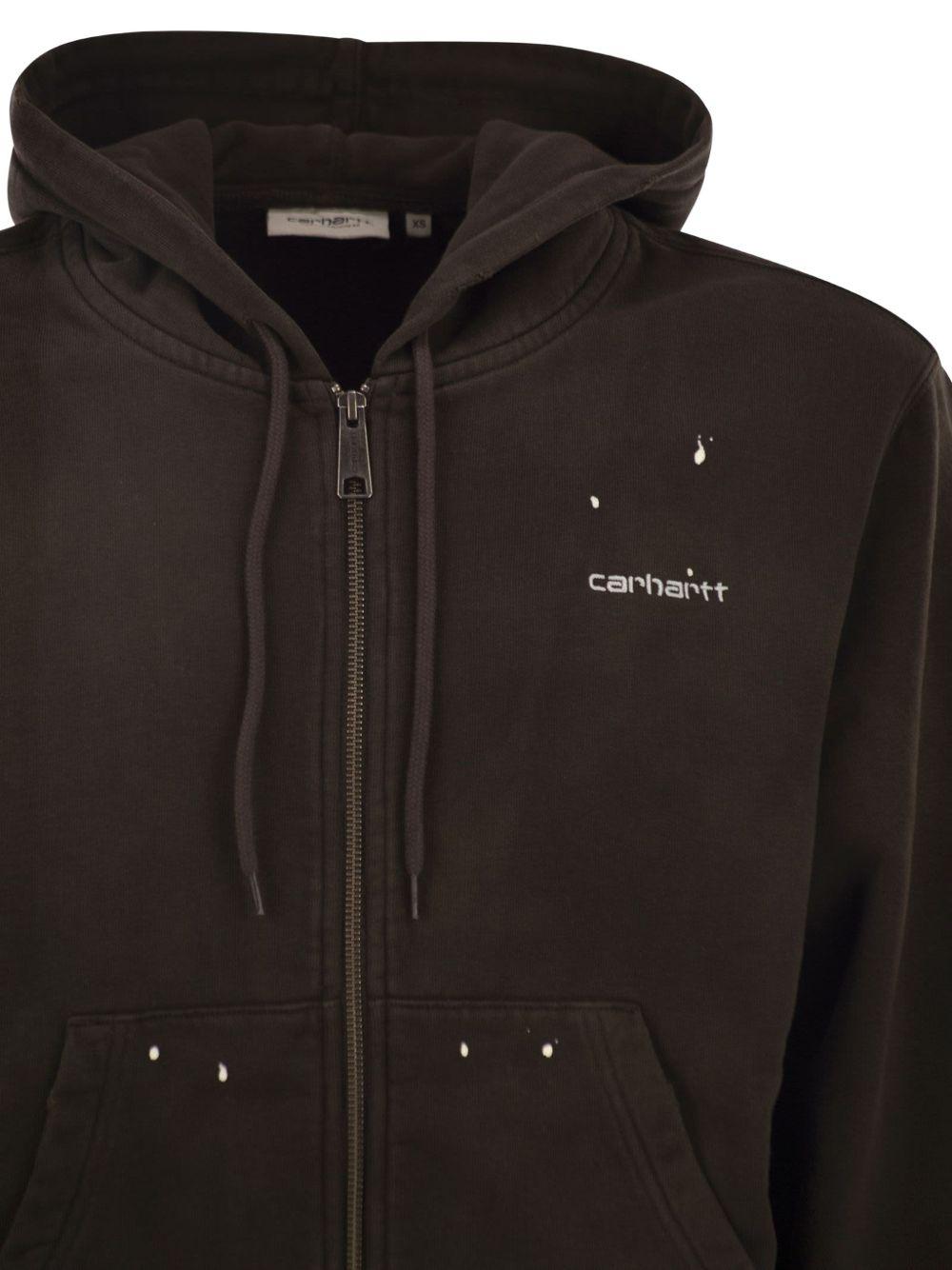 Hooded painter knit jacket relaxed fit I036913 47EJ TOBACCO CARHARTT WIP 