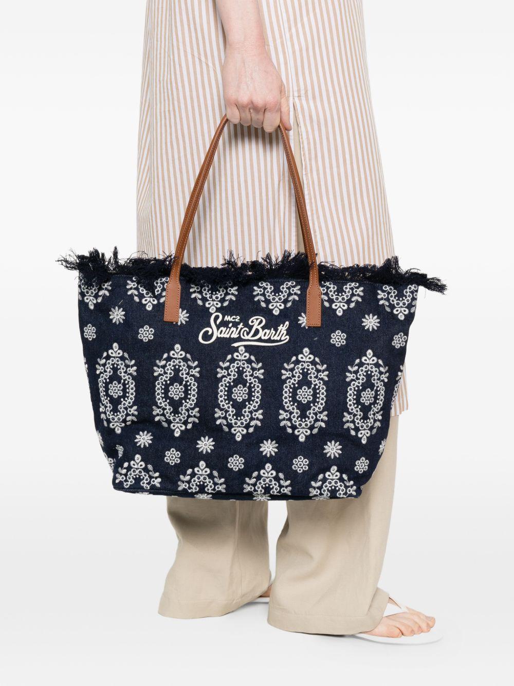 City Bag Midi Fringe CBF000101773L SANGALLO DENIN DARK MC2 SAINT BARTH 