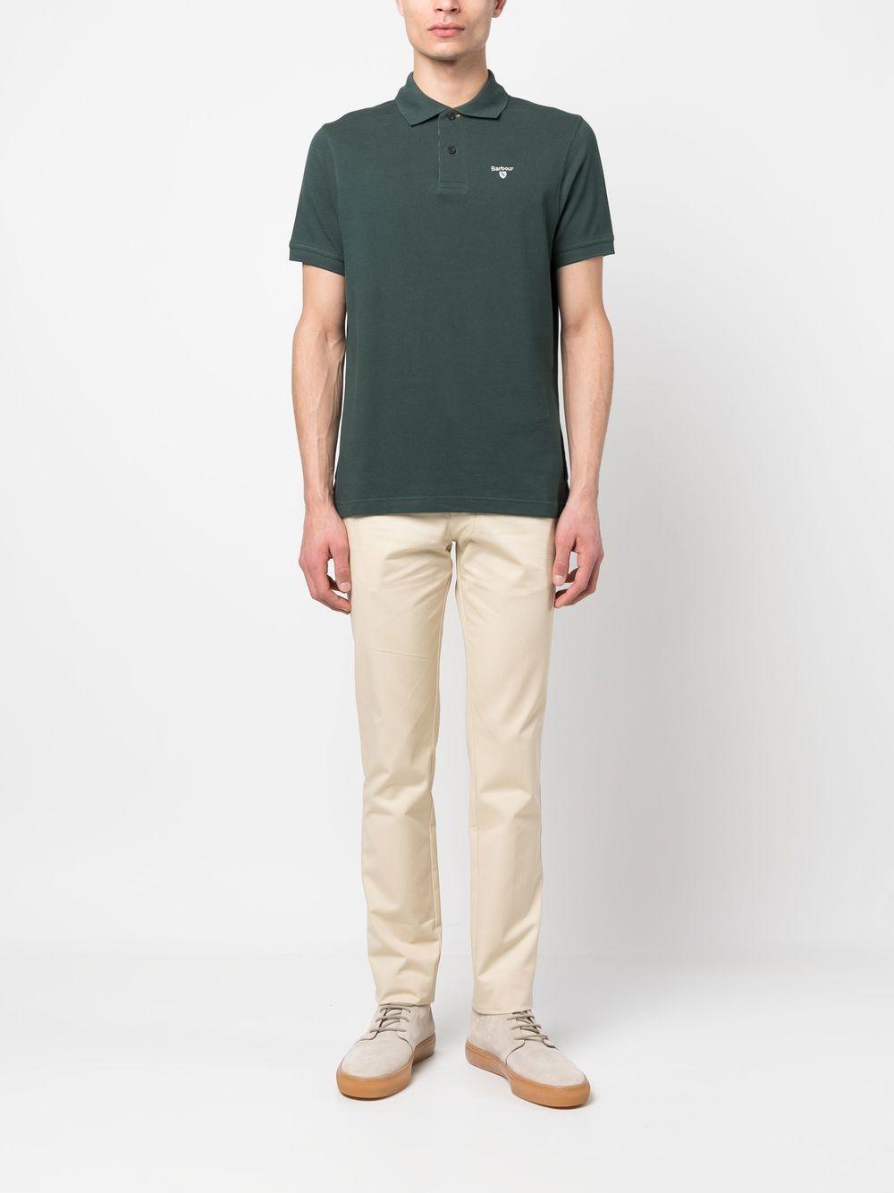 Polo in cotone MML0012 GN89 GREEN BARBOUR 