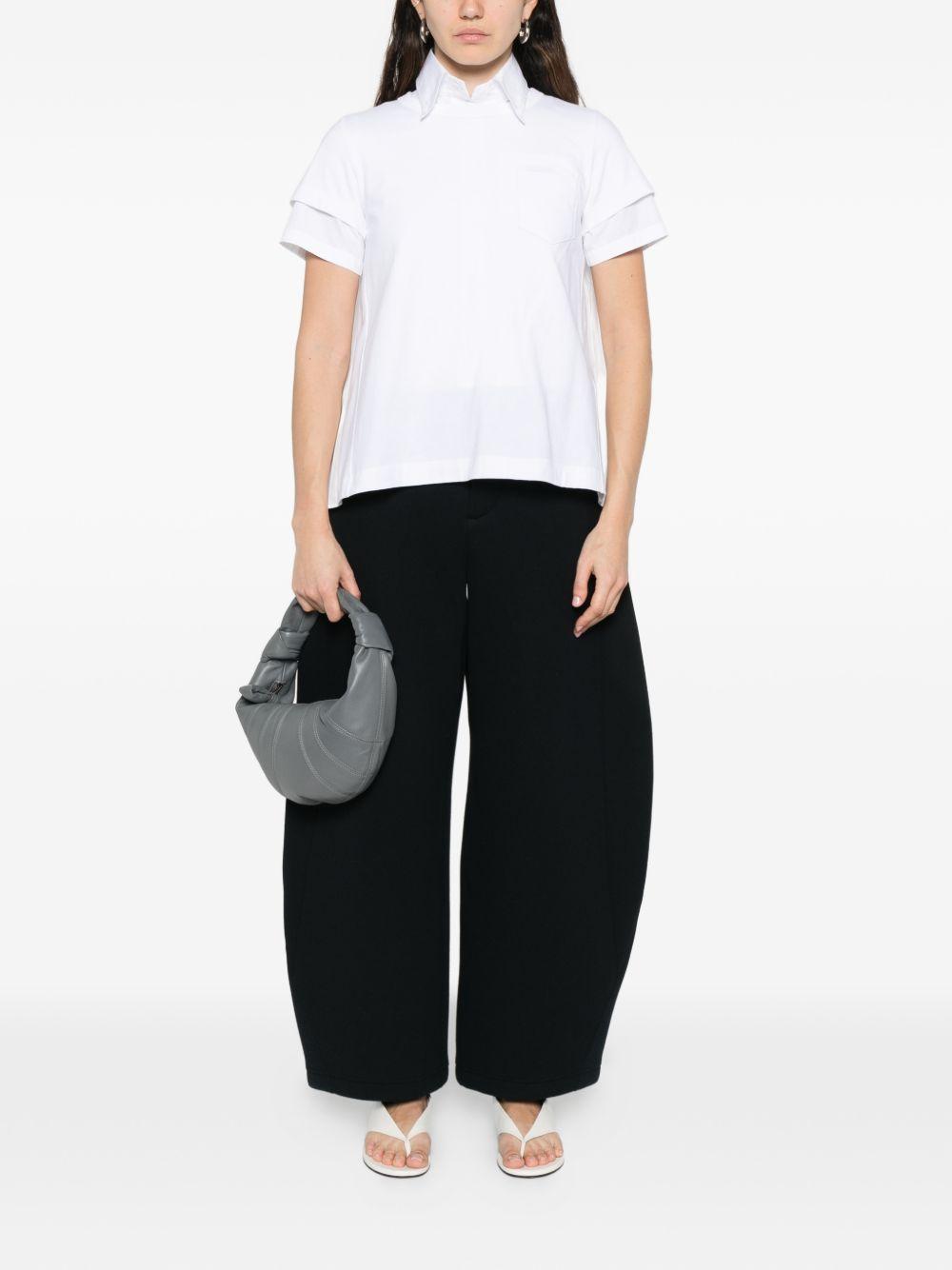 pleated-back pocket T-shirt SCW352 014 WHITE SACAI 