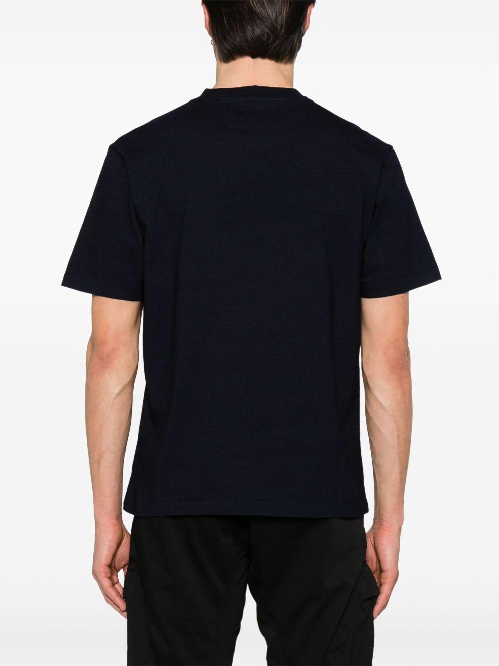 Indigo Jersey Logo T-Shirt 18CMTS187A110056W D08 DENIM NORMAL CP COMPANY 