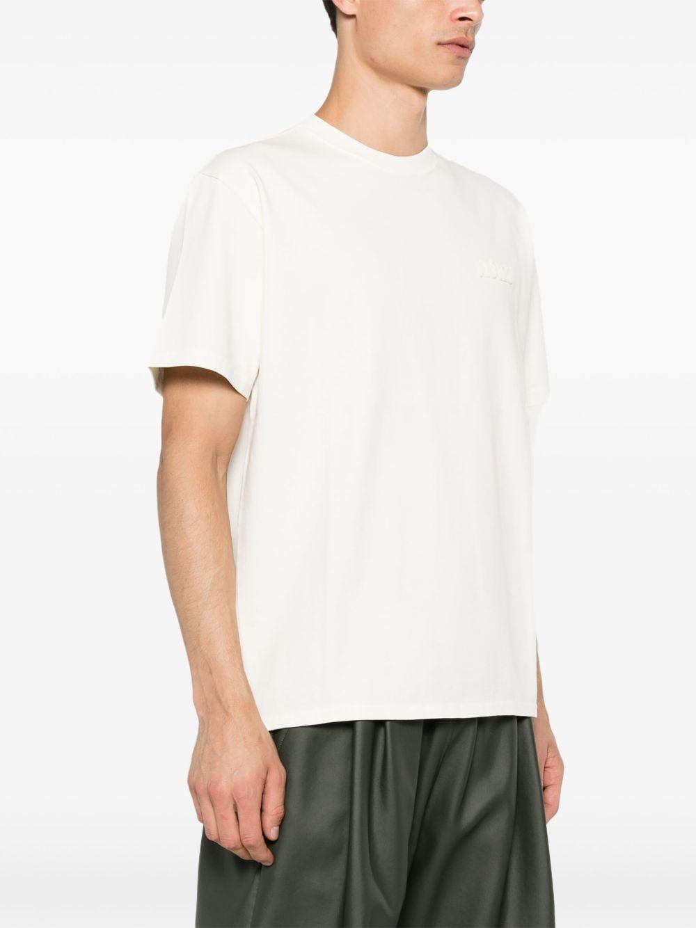 Tone-on-tone logo T-shirt<BR/><BR/> TSPX12OS CREAM AUTRY 