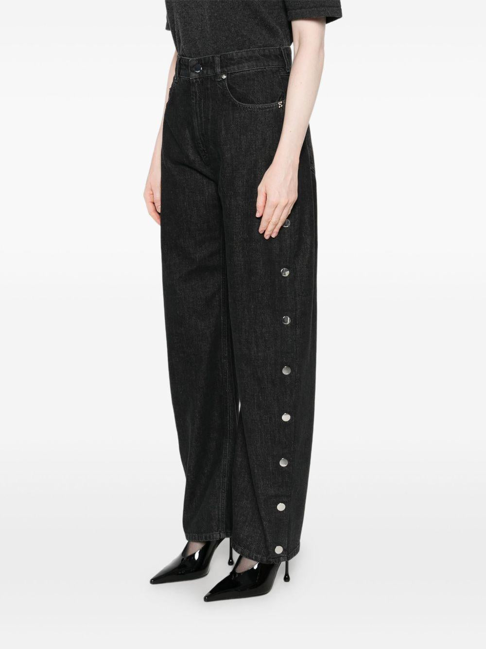 Jeans wide leg con bottoni GALANTEMM10635 001 SCURO PULITO SPORTMAX 