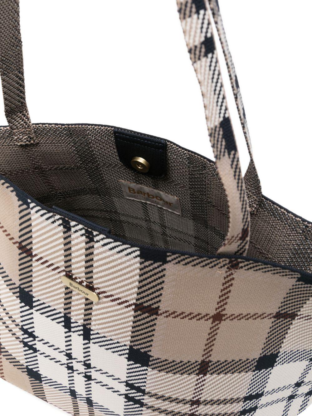 Borsa tote grande in tartan Layla LBA0517 BE71 ROSEWOOD TARTAN BARBOUR 