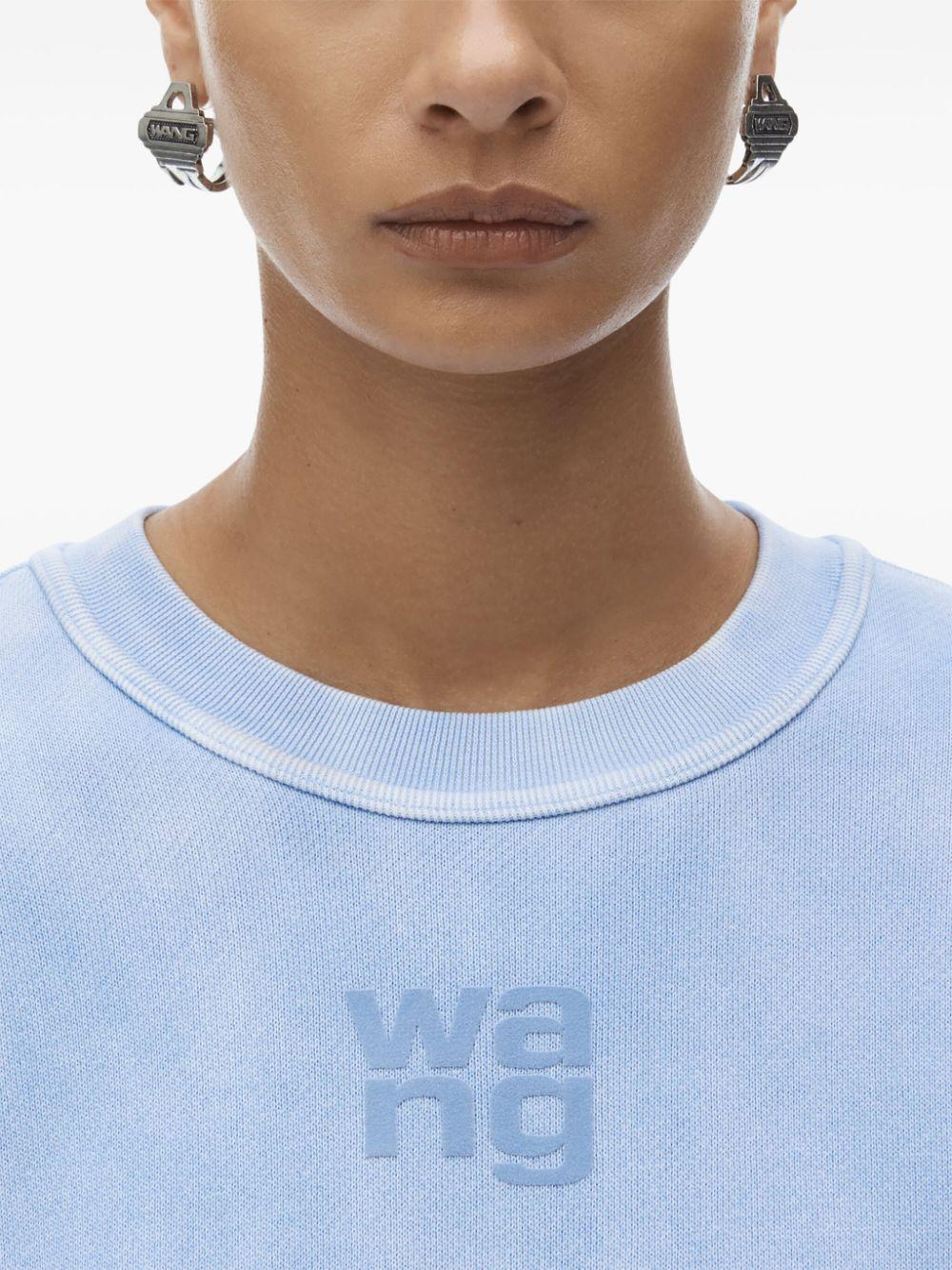 Logo crewneck sweatshirt 4CC3241518 450B WASHED PALE BLUE ALEXANDER WANG 