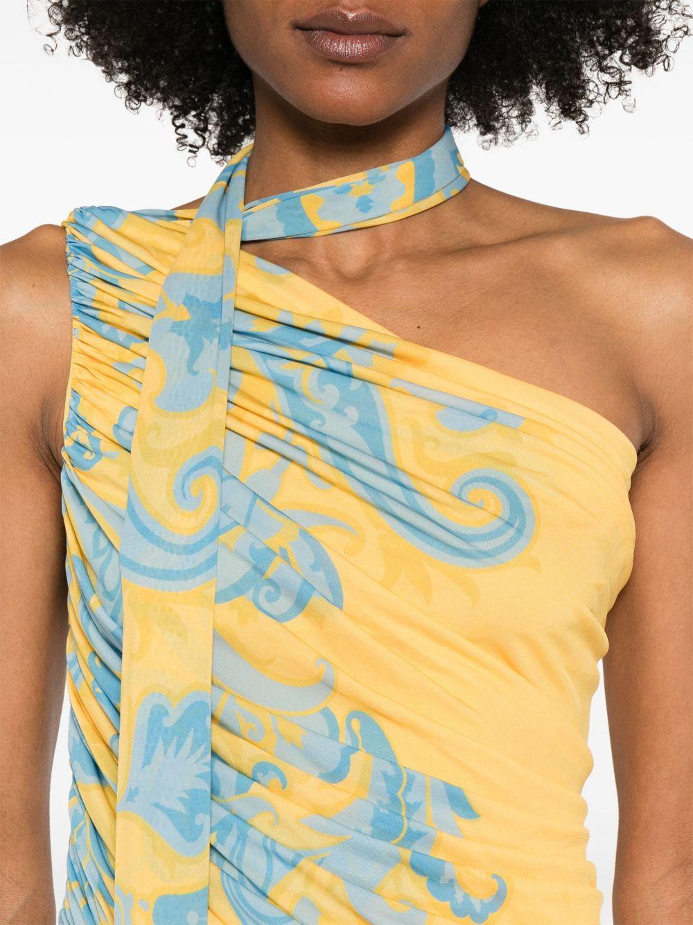 Abito lungo drappeggiato WRHA031199IP418 X0841 ETRO 