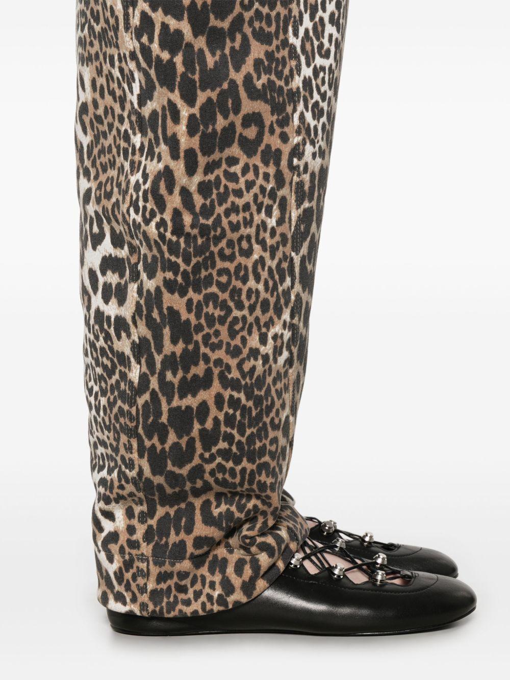 Pantaloni con stampa T4209 943 LEOPARD GANNI 