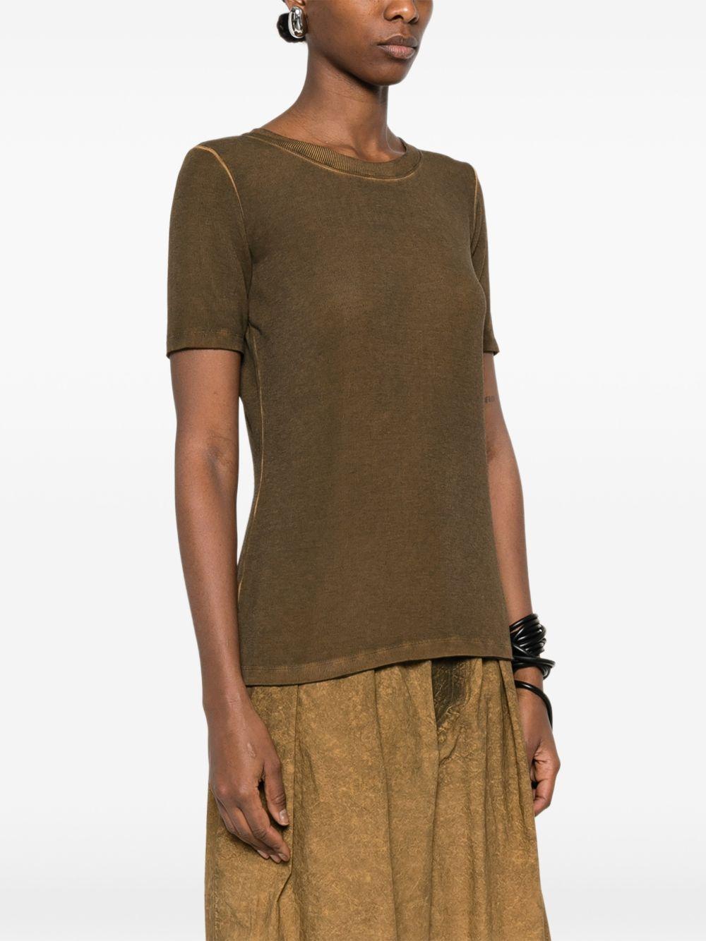 Tir Ribbed T-Shirt UP1032 UW240 MUSTARD UMA WANG 