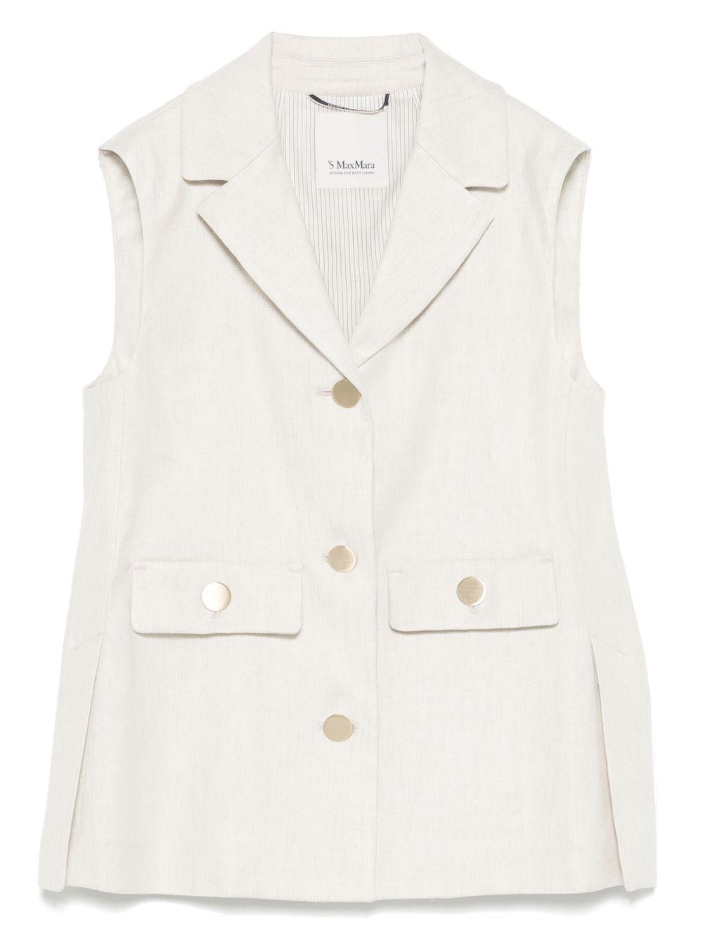 Gilet Caroline CAROLINEMM1217 001 ECRU S MAX MARA 