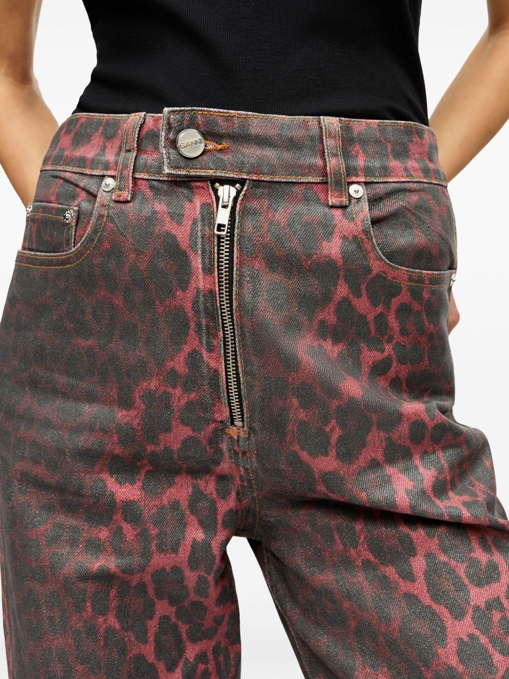 Leopard Foil Andi Jeans J1680 474 RACING RED GANNI 