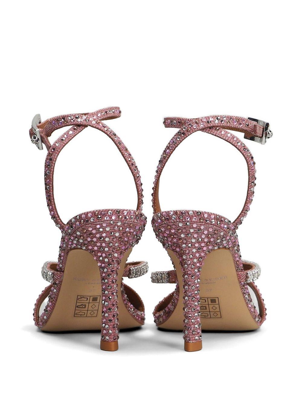 KURT GEIGER - Sandali Crystal Strap in glitter rosa 5393798689 PINK KURT GEIGER LONDON 